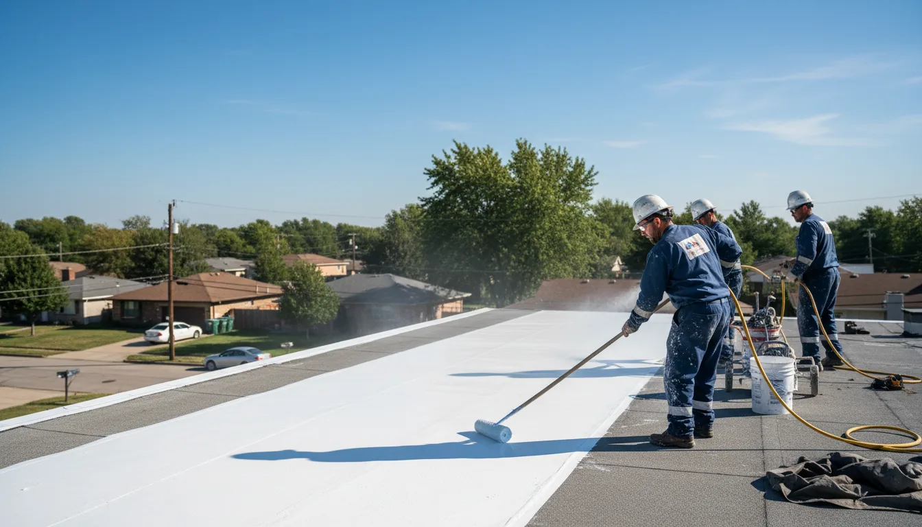 Commercial roof coating in Mineral, IL near me